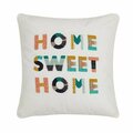 Puesta En Escena 16 in. Home Sweet Home Embroidered Decorative Throw Pillow PU3689149